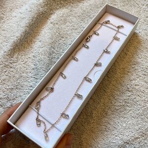 Rose gold necklace from ettika